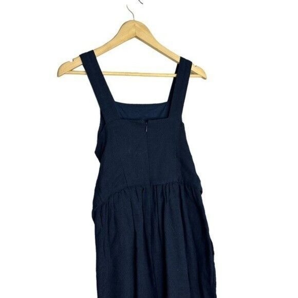 LOFT Outlet Navy Blue Jumper Dress Pockets Sz 2 NEW - Picture 8 of 14